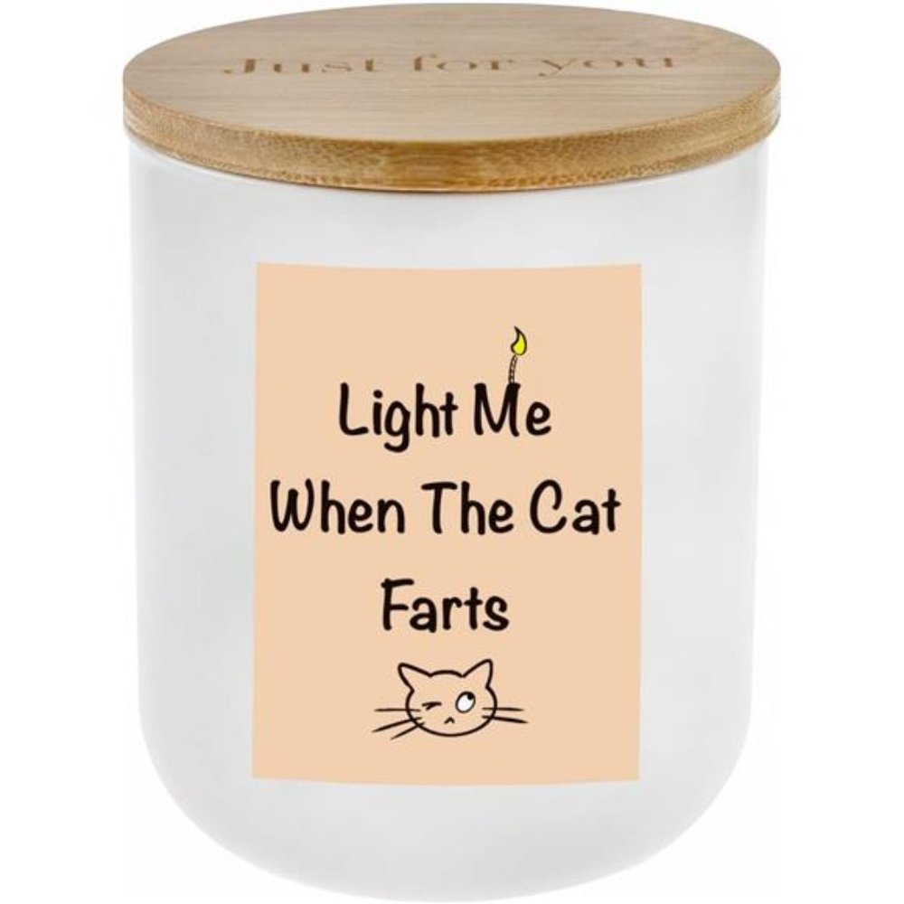 Cat Lover Gifts for Women - Cat Gifts for Cat Lovers, Odor Eliminating Candle